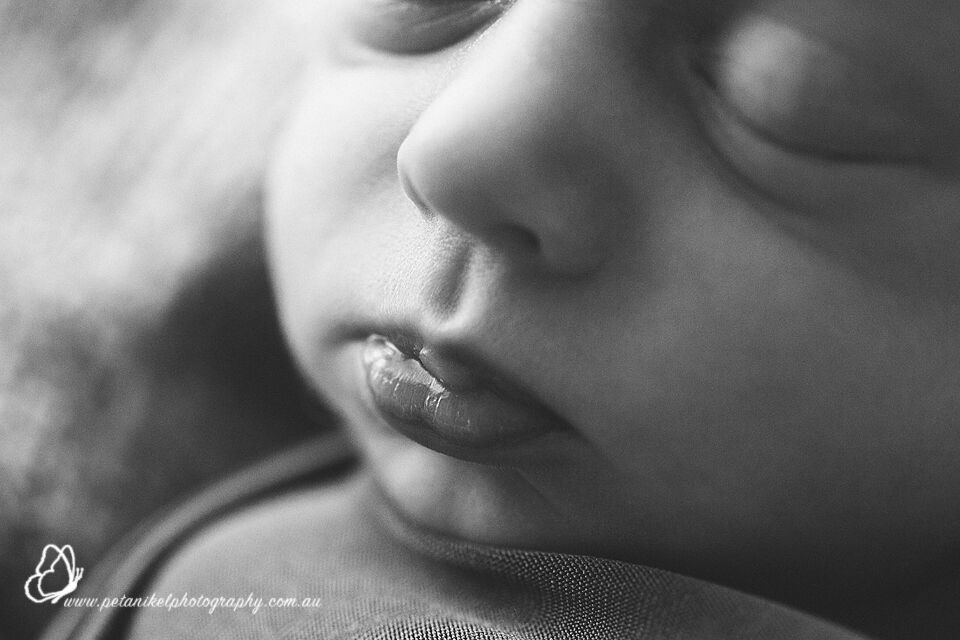 newborn lips macro photography