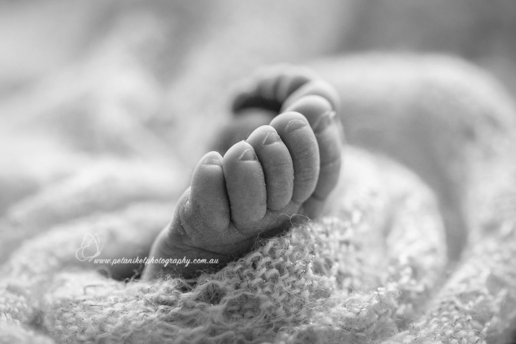 newborn baby’s toes photography