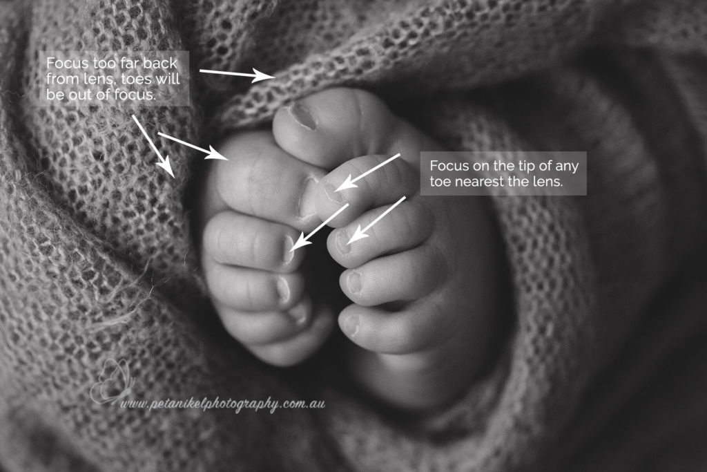 focus and depth of field instructions for macro infant photography