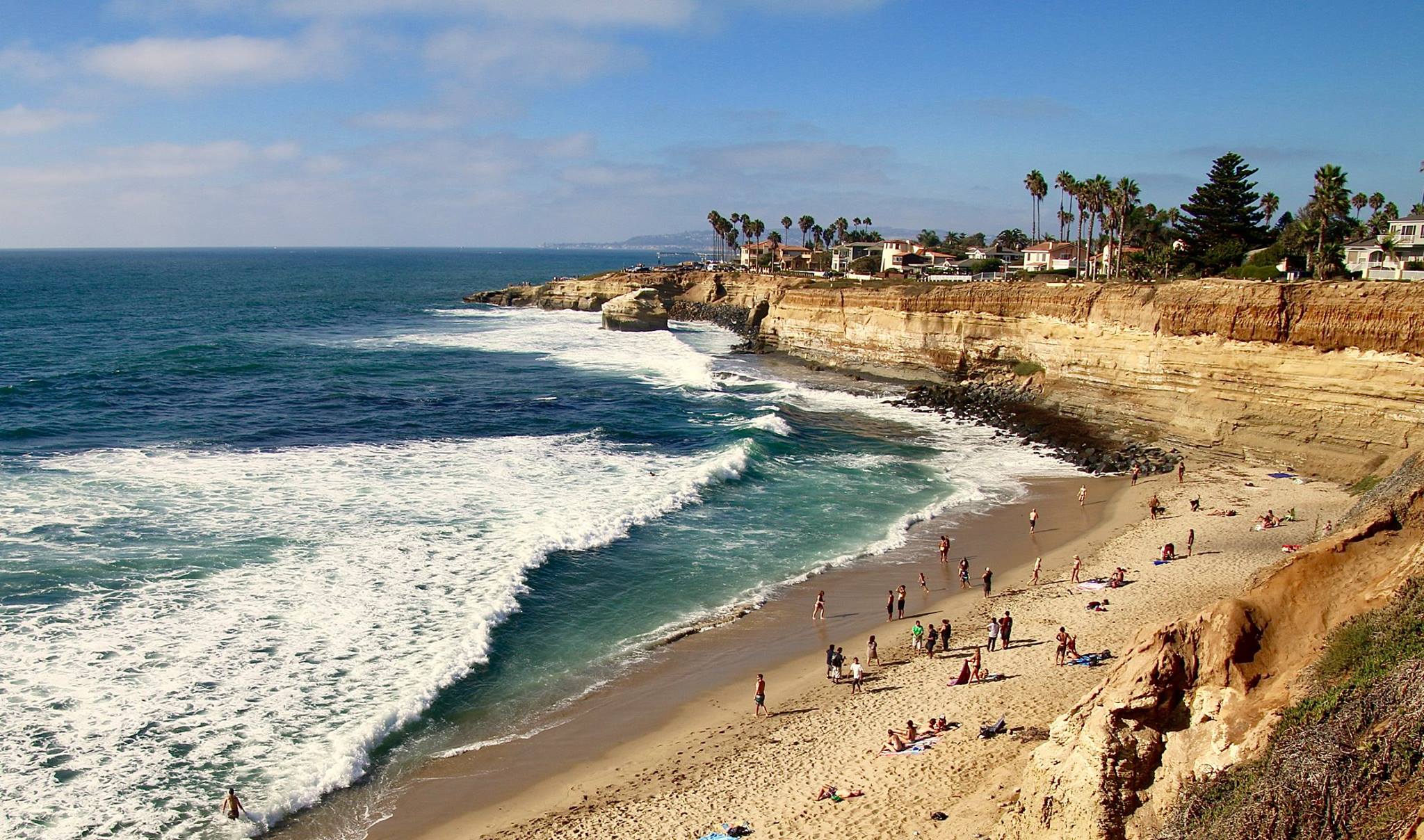 wide angle lens landscape photography of beach