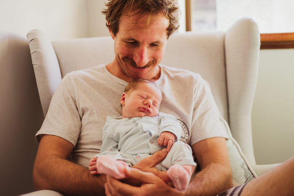 father with baby for lifestyle photo session