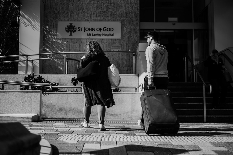 black and white birth photos