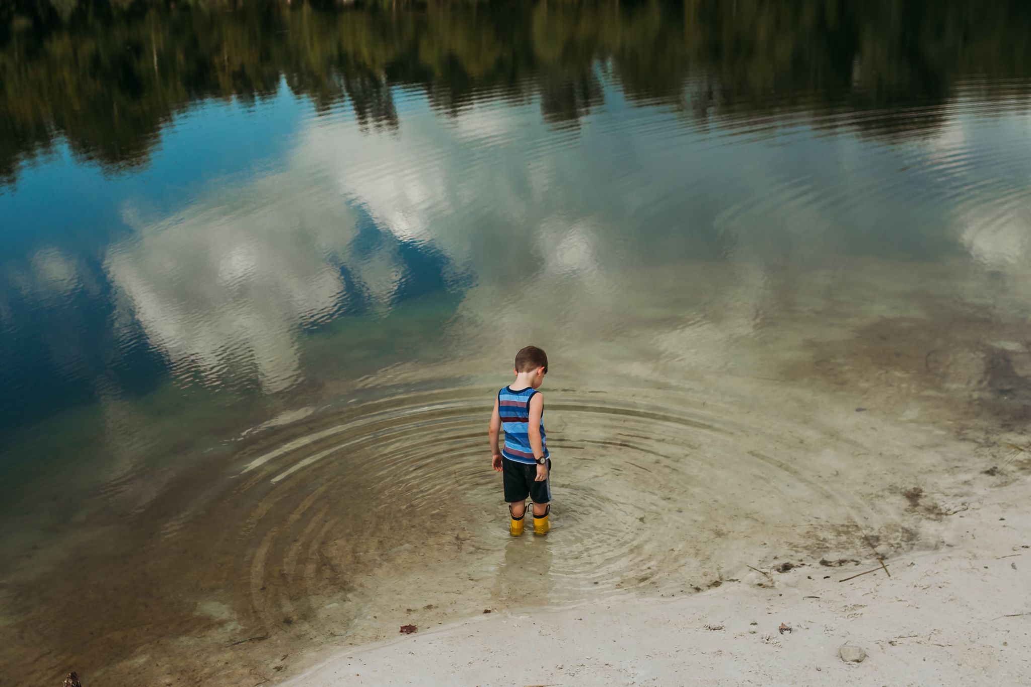 little boy in the water