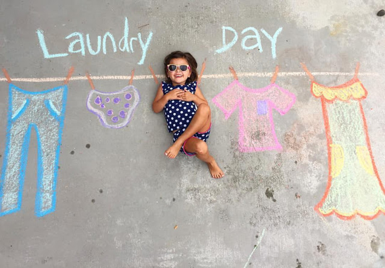 laundry inspiration made of chalk
