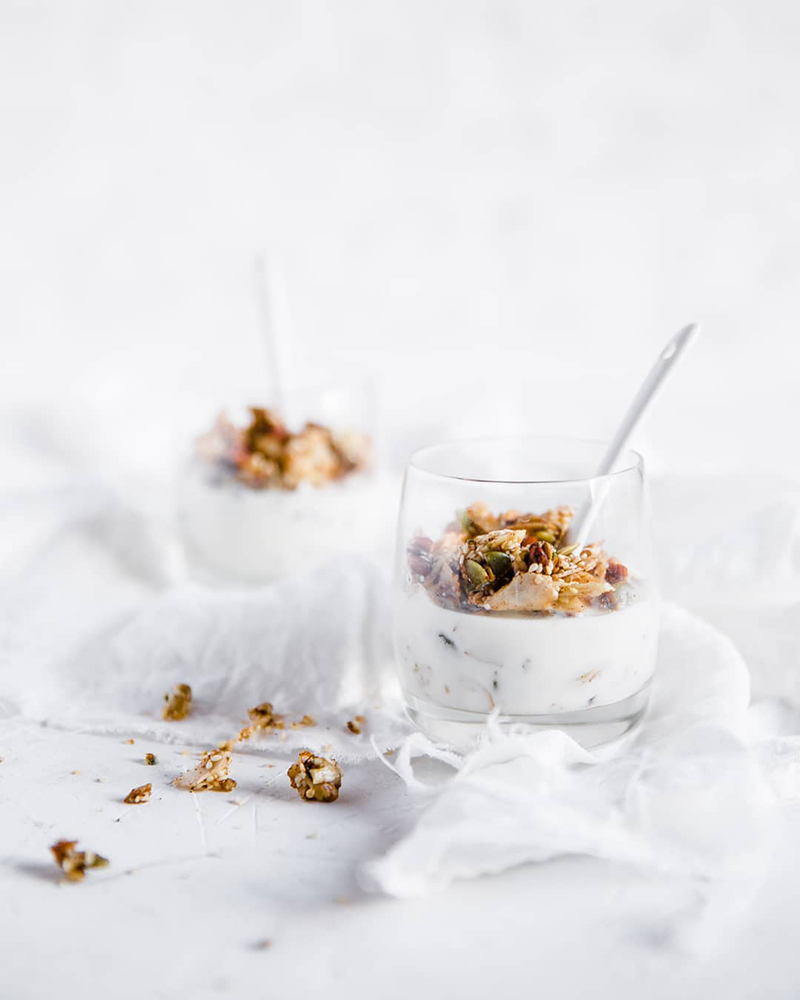  delicious food image of yogurt and cereal