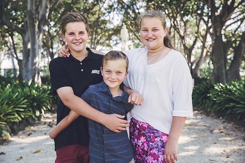 family session photography of two boys and a teenage girl