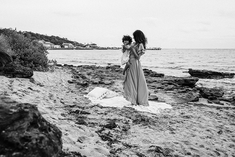 motherhood session by the sea