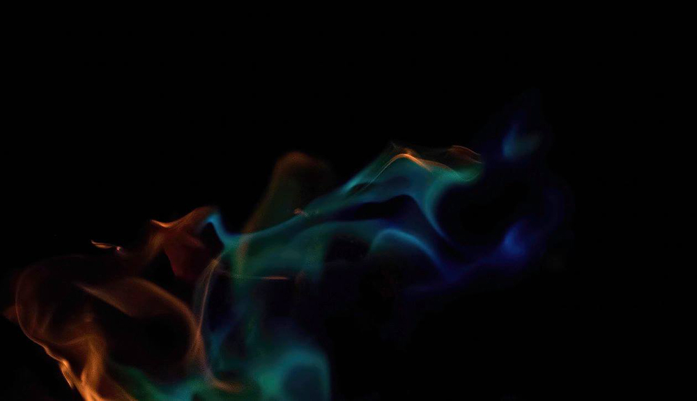 beautiful abstract photography of flames with a black background