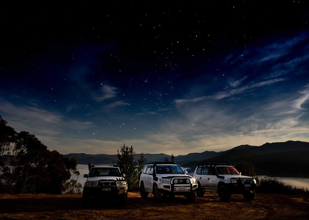 cars and nature night sky photography