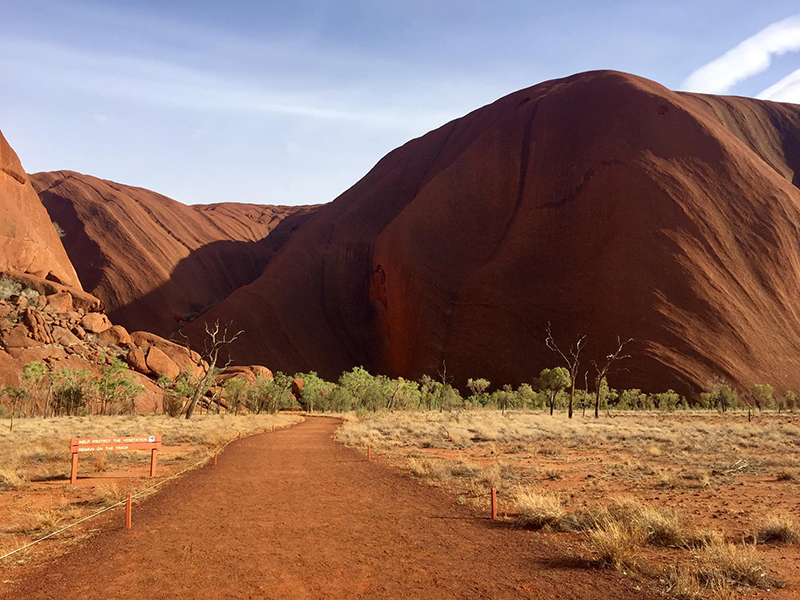 a red dirt path in alice springs australia