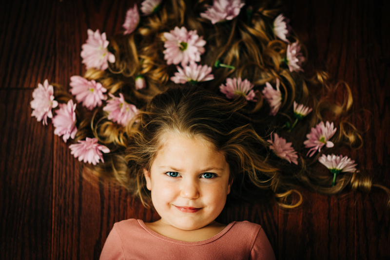 young girls photography flower portrait