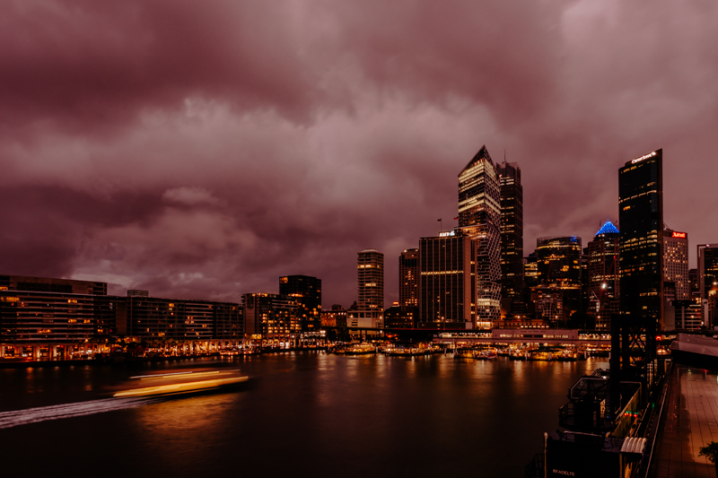 circular quay at night