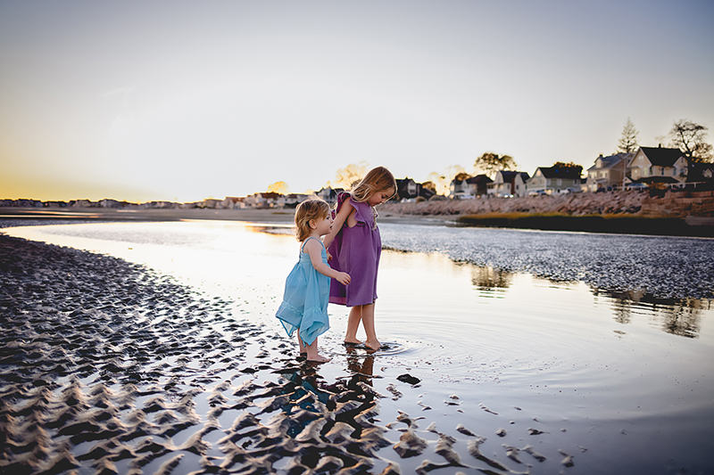 kids portraits two girls on beach