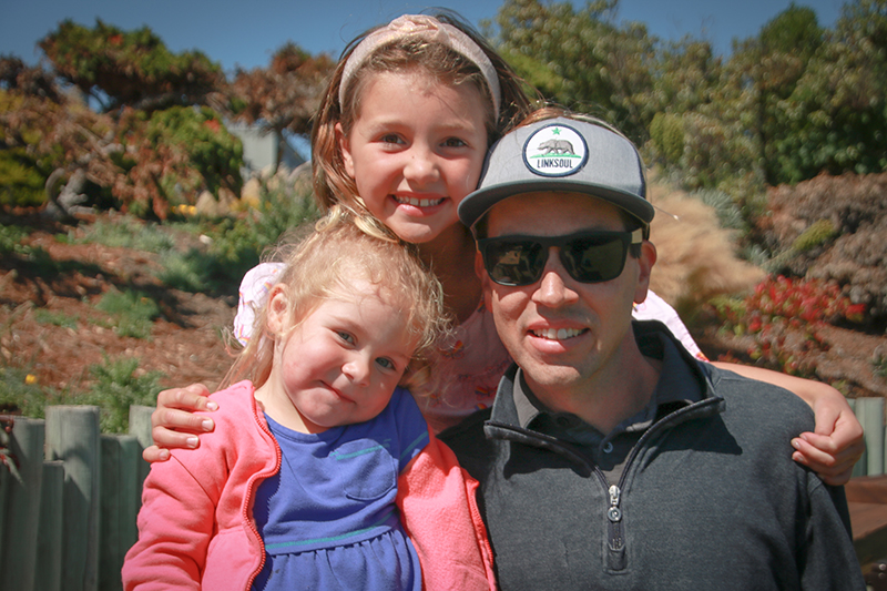 dad girls kids portrait